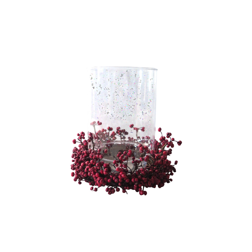 Red Dried Tallow Berry Bliss Candle Ring