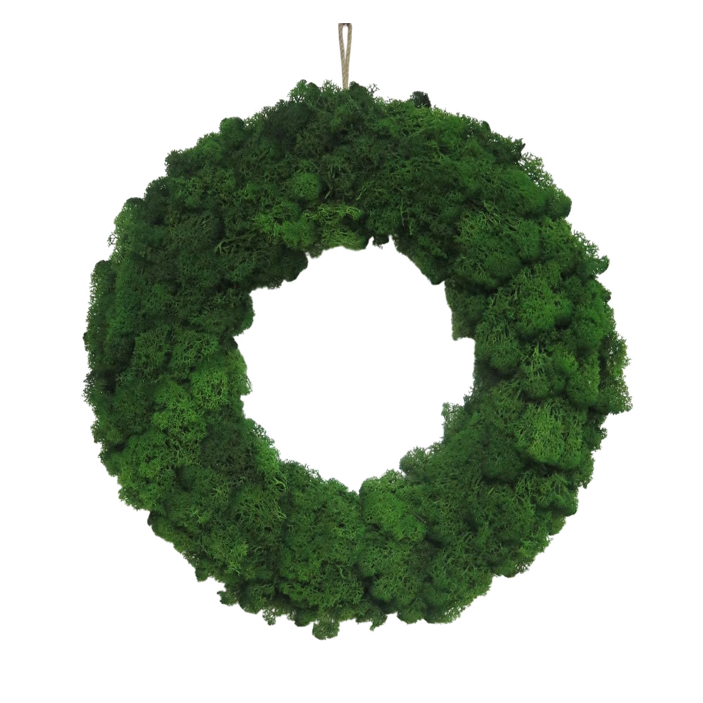 Preserved Green Moss Wreath