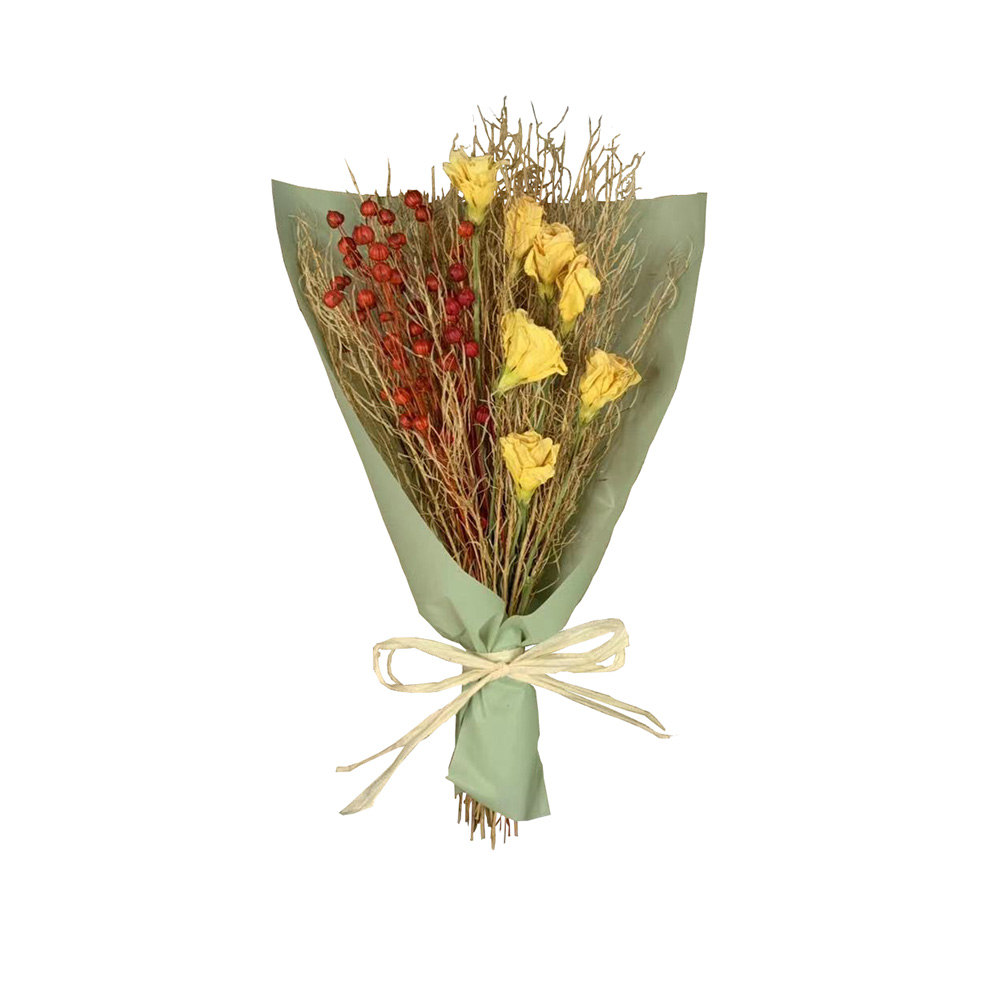 Dried Grass & Floral Bouquet – Gratitude and Sincerity