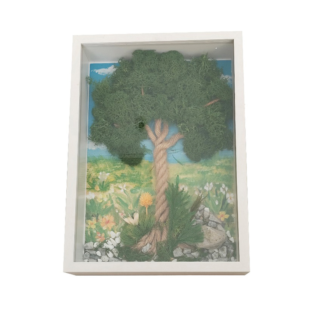 Tranquil Green Meadow Frame Art